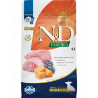 FARMINA N&amp;D GF Pumpkin Puppy Mini - Hrană uscată pentru cățeluși cu miel și afine 800 g
