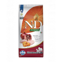 N&amp;D Pumpkin Chicken &amp; Pomegranate Adult Medium &amp; Maxi 12 kg hrana caini adulti talie medie/mare, pui si rodie