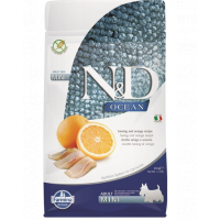 FARMINA N&amp;D Ocean Canine Herring &amp; Orange Adult Mini hrana caini adulti de rasa mica 800 g