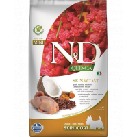 FARMINA N&amp;D Quinoa Hrana dietetica caini adulti talie mica, cu prepelita si nuca de cocos 2,5 kg