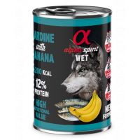 ALPHA SPIRIT conseva hrana umeda caini, sardine si banane 400 g