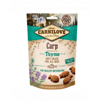 CARNILOVE Semi Moist Snacks recompense moi pentru caini, cu crap si cimbru 200 g