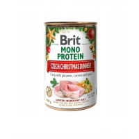 BRIT Mono Protein Christmas Dinner Karp hrana umeda caini 400 g