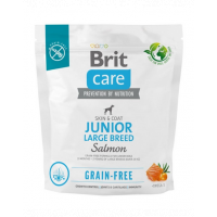 BRIT Care Grain-free Junior Large Breed 1 kg Hrana catei talie mare, cu somon si cartofi