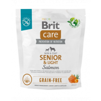 BRIT Care Grain-free Senior&amp;Light 1 kg Hrana caini seniori cu tendinta de ingrasare, cu somon si cartofi