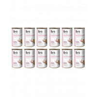 BRIT Veterinary Diet Hypoallergenic Salmon&amp;Pea pentru caini cu alergie 12x400 g hrana dietetica