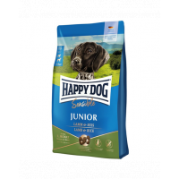 HAPPY DOG Sensible Junior Hrana caini juniori, cu miel si orez 4kg