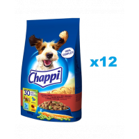 CHAPPI Hrana uscata caini adulti, cu vita, pasare si legume 12x500g