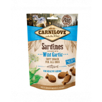 CARNILOVE Semi Moist Snacks recompense moi pentru caini, cu sardine si usturoi salbatic 200 g