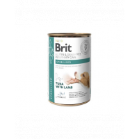 BRIT Grain Free Veterinary Care Sterilised 400 g Hrana umeda caini sterilizati, cu ton cu miel
