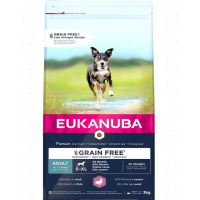 EUKANUBA Grain Free S-XL Adult 3 kg Hrana uscata caine, cu rata