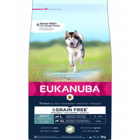 EUKANUBA Grain Free L Adult 3 kg Hrana caine talie mare, cu miel