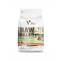 VETEXPERT RAW PALEO Puppy Medium curcan 2,5 kg caini juniori de talie medie