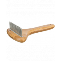 TRIXIE Pieptene pentru descurcarea blanii, pentru caini cu blana scurta, bambus/metal, 10x17 cm