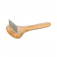 TRIXIE Pieptene pentru caini cu blana lunga, pentru descuracarea parului, bambus/metal, 10x17 cm