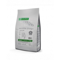 NATURES PROTECTION SUPERIOR CARE White Dogs Grain Free Insect Adult Small Breeds 1,5 kg cu insecte pentru caini adulti de talie mica cu blană alba