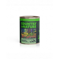 COUNTRY&amp;NATURE Hrana umeda caine, cu cerb si cuscus 800 g