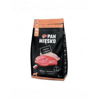 PAN MIĘSKO Hrana uscata caini talie medie, cu vitel si curcan 3kg