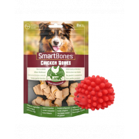 SMART BONES Mini Recompense pentru caini, cu pui si legume x 2 + minge GRATIS
