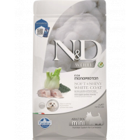 FARMINA N&amp;D White Dog Adult Mini Sea Bass, Spirulina &amp; Fennel 2 kg Hrana caini talie mica, blana alba, cu biban de mare, spirulina si fenicul