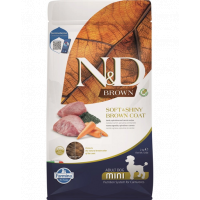 FARMINA N&amp;D Brown Dog Adult Mini Lamb, Spirulina &amp; Carrot 2 kg Hrana caini talie mica, blana maro, cu miel, morcov si spirulina