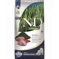 FARMINA N&amp;D Spirulina Puppy Medium&amp;Maxi Lamb &amp; Wolfberry 7 kg Hrana catei talie medie si mare, cu miel si spirulina