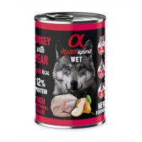 ALPHA SPIRIT Turkey with pear hrana caini, curcan si pere 400 g