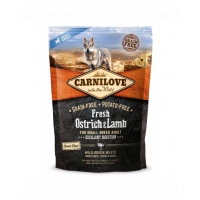 CARNILOVE Fresh Adult Small Breed hrana uscata caini adulti de talie mica, cu strut si miel 1,5 kg