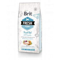 BRIT Fresh Adult Large Muscles&amp;Joints 2 x 12 kg hrana uscata caini adulti talie mare, peste si dovleac + FLEXI New Comfort L Tape 8 m GRATIS