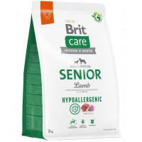 BRIT CARE Hypoallergenic Senior Lamb 3kg hrana cu miel, caini seniori