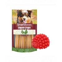 SMART BONES Sticks Recompense pentru caini, cu pui x 2 + minge GRATIS
