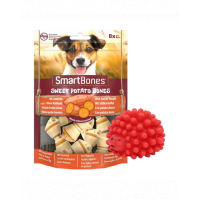 SMART BONES Mini Recompense caini talie mica, cu cartofi dulci x 2 + minge GRATIS