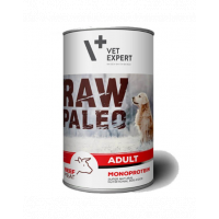 VETEXPERT RAW PALEO Adult monoproteica pentru caini adulti 400 g cu vita