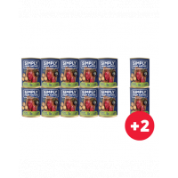 SIMPLY FROM NATURE Hrana umeda caini, capra si cartofi 10 x 400 g + 2 conserve GRATIS