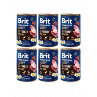 BRIT Premium by Nature Junior Turkey and liver 6x400 g set hrana umeda catelusi, curcan si ficat