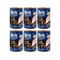 BRIT Premium by Nature Fish&amp;Fish Skin 6x400 g set hrana caine, peste si piele de peste