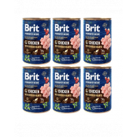 BRIT Premium by Nature Chicken and hearts 6x400 g pui si inimi, hrana naturala caini