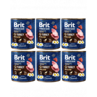 BRIT Premium by Nature Turkey with Liver 6x800 g mancare catei, curcan si ficat