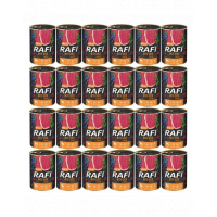 DOLINA NOTECI RAFI Conserve mancare umeda pentru caini, cu rata 24x400 g