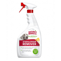 NATURE'S MIRACLE Stain&amp;Odour Remover Dog melon Spay indepartare miros si pete caini, parfum pepene 946 ml