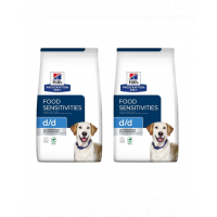 HILL'S Prescription Diet Canine d/d Food Sensitivites Duck &amp; Rice 24 kg (2x12 kg) hrana caini, cu rata si orez