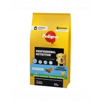 PEDIGREE Junior Professional Nutrition 12 kg cu carne de pasăre și legume pentru căței de talie mare și medie