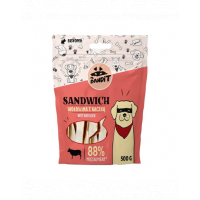 MR. BANDIT Sandwich recompensa cu vita si rata pentru caini 500 g