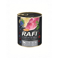 RAFI Mancare umeda caini 800g cu stomac vita si sunca porc