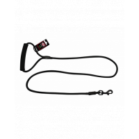 PET NOVA Lesa caini, din nylon cu maner 120 cm / 0,8 cm negru