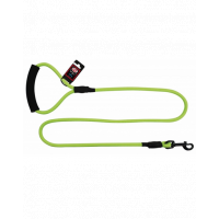 PET NOVA Lesa caine, verde cu maner 120 cm / 1 cm