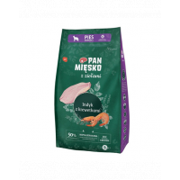 PAN MIĘSKO Hrana caine talie foarte mare, cu curcan, creveti si ierburi 9 kg