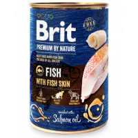 BRIT Premium by Nature Fish&amp;Fish Skin 400 g Conserva hrana pentru caini,cu peste si pui