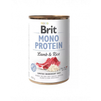 BRIT Mono Protein Lamb &amp; Rice 400 g Conserva caine, cu miel si orez