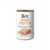BRIT Mono Protein Turkey &amp; Sweet Potato 400 g Hrana umeda caini adulti, cu curcan si cartofi dulci